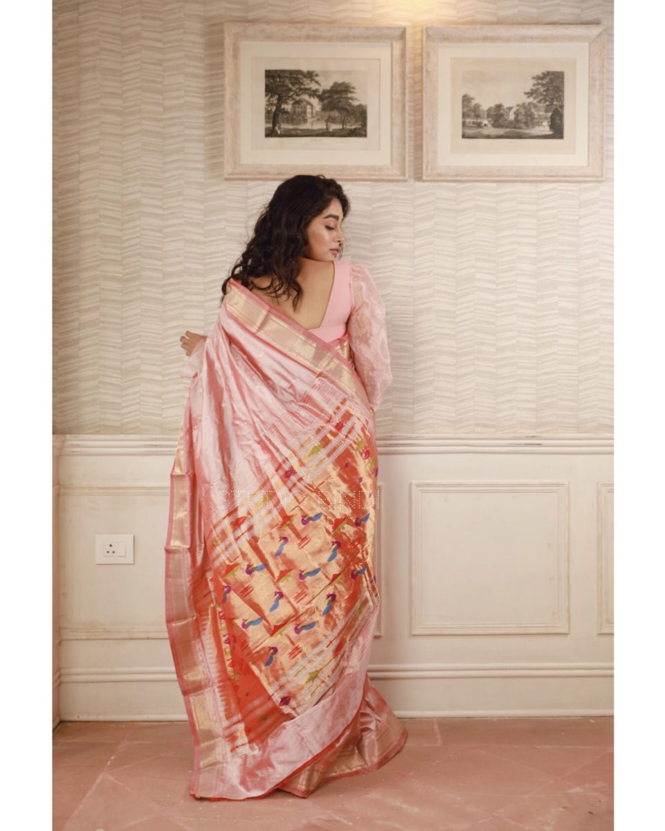 Buy Dark Brown Kanchipuarm Silk Saree Online