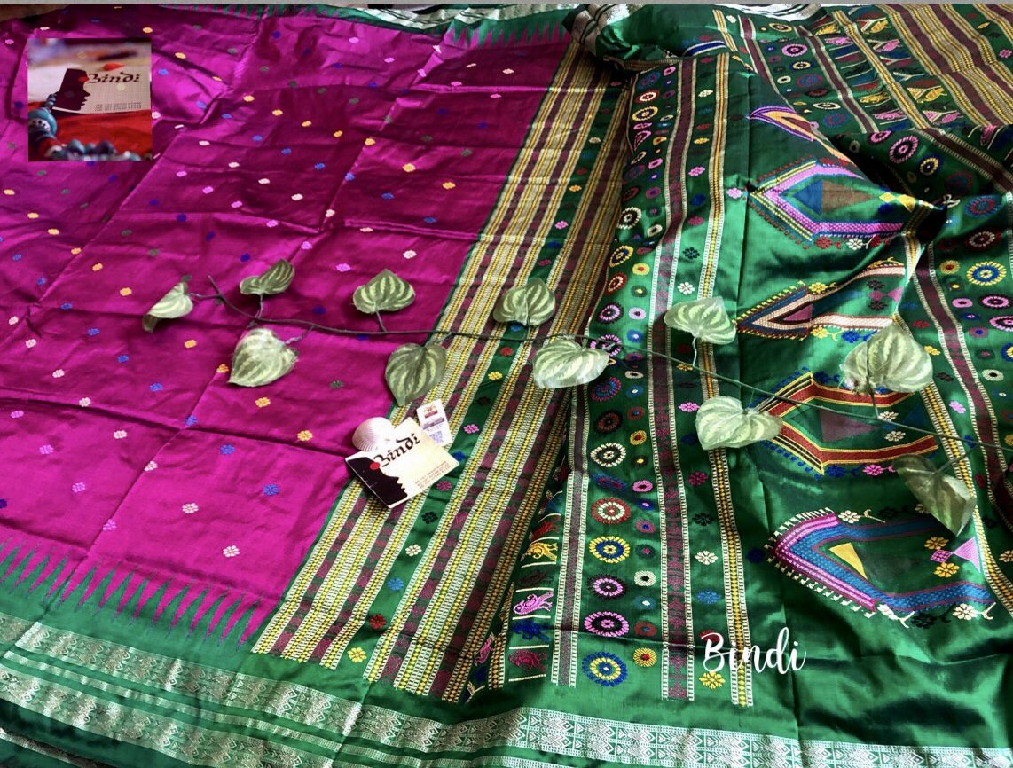 Yachana - Handwoven Pure Dolabedi Silk Saree - Bindi Studio