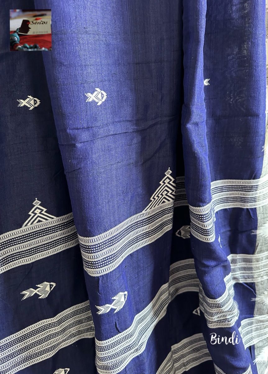 Bulbul I ~ NATURAL DYED PHODA KUMBHA HANDWOVEN TUSSAR KOTPAD SAREE ...