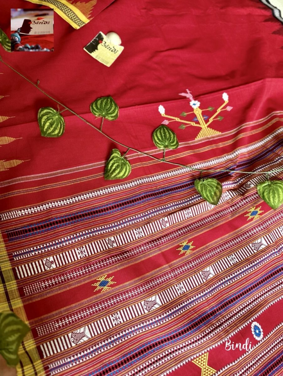 Buy odisha Handloom Handmade Pure Bomkai Cotton Saree Khandua Natural Cotton  Ikkat Sambalpuri Saree For Women/Ethnic Wear/Traditonal Saree/Handloom Saree  Without Blouse Piece (100) at Amazon.in